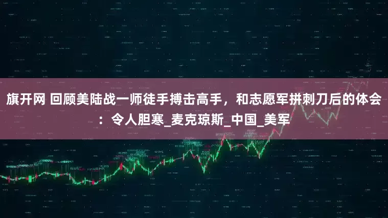 旗开网 回顾美陆战一师徒手搏击高手，和志愿军拼刺刀后的体会：令人胆寒_麦克琼斯_中国_美军